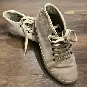 No Bull Womens 8 Tan Gum Canvas Mid Top Trainers Athletic Gym Shoes Sneakers